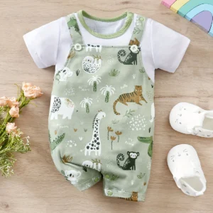 Animal Boy Newborn Baby  Two-Piece Bodysuit