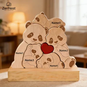 Personalized Wooden Bear Puzzle Custom Name