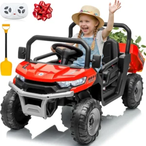 24V Ride On Dump Truck, 400W Power Ride On Toys W/Remote