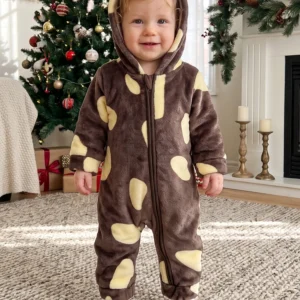 Warm With Sleeve With Hood Jumpsuit