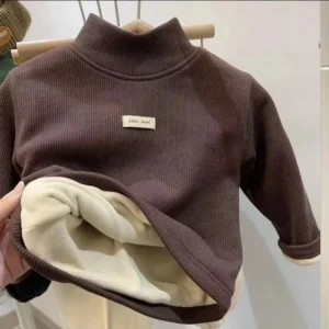 Children's Autumn Winter Half High Neck Pullover